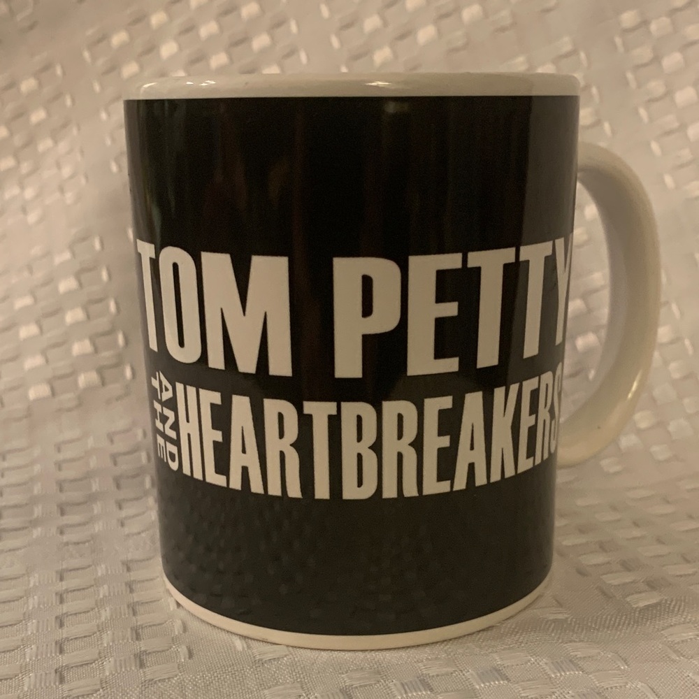 Tom Petty and the Heartbreakers black and white mug.